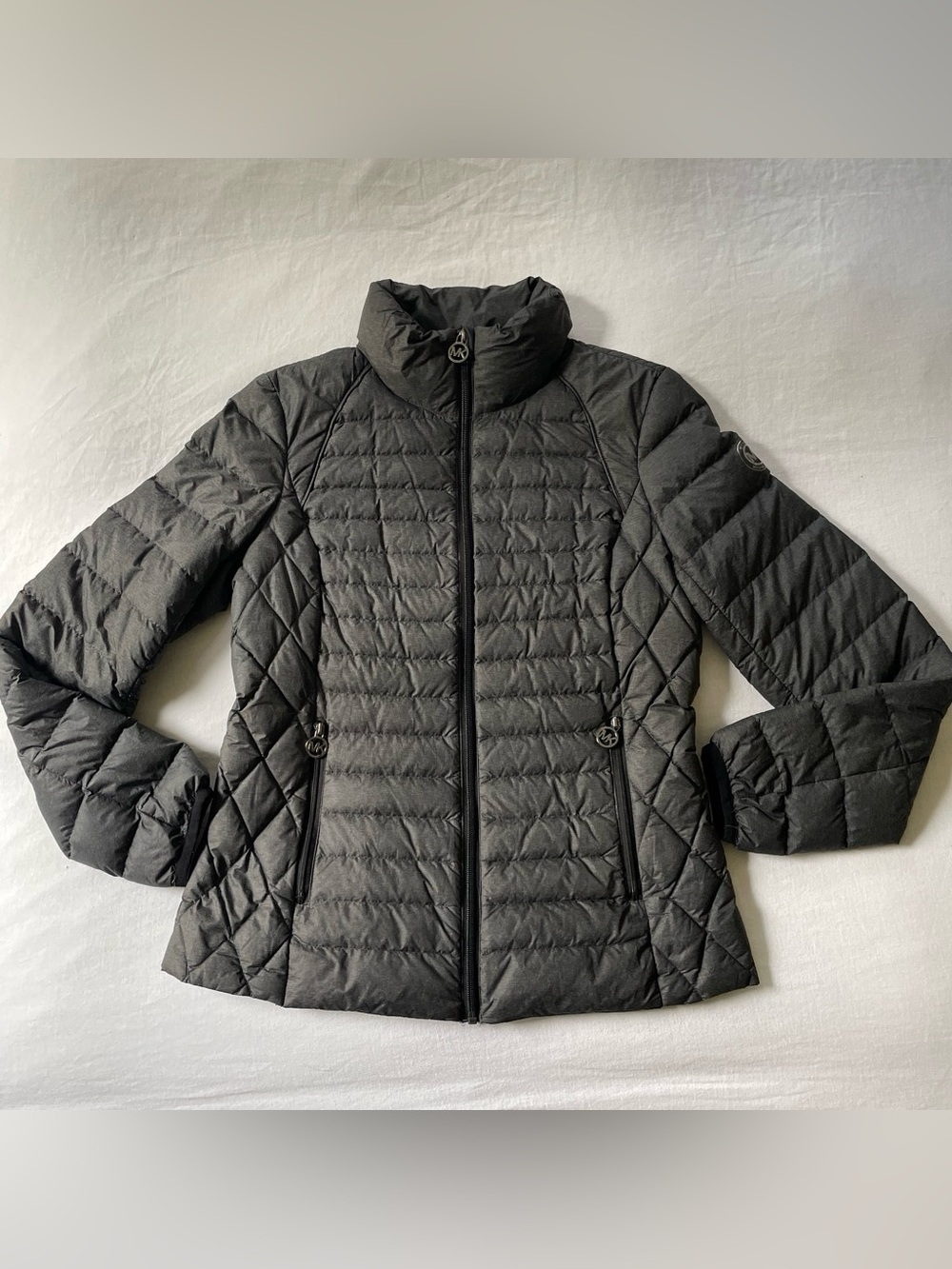 Lightweight Down fill Women's puffer Jacket - Dark Grey, Small